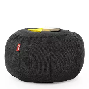 Puff de Apoio Núcleo Elegante e luxuosa Enchimento Pérolas 3mm  Pufe Macio Cinza