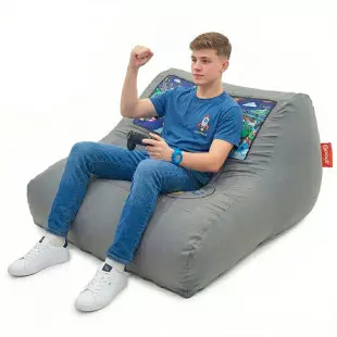 Puff GamePad Sensorial e Ergonômico Enchimento Pérolas 3mm Pufe Macio