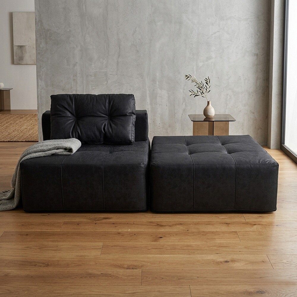 Poltronas Serena 2 Peças Modular Layout configurável tecido Nobuck