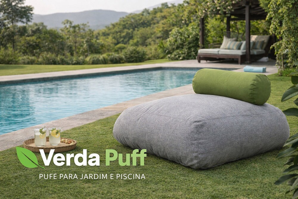 Puff Verda Outdoor para Jardim e Piscina - Conforto Premium