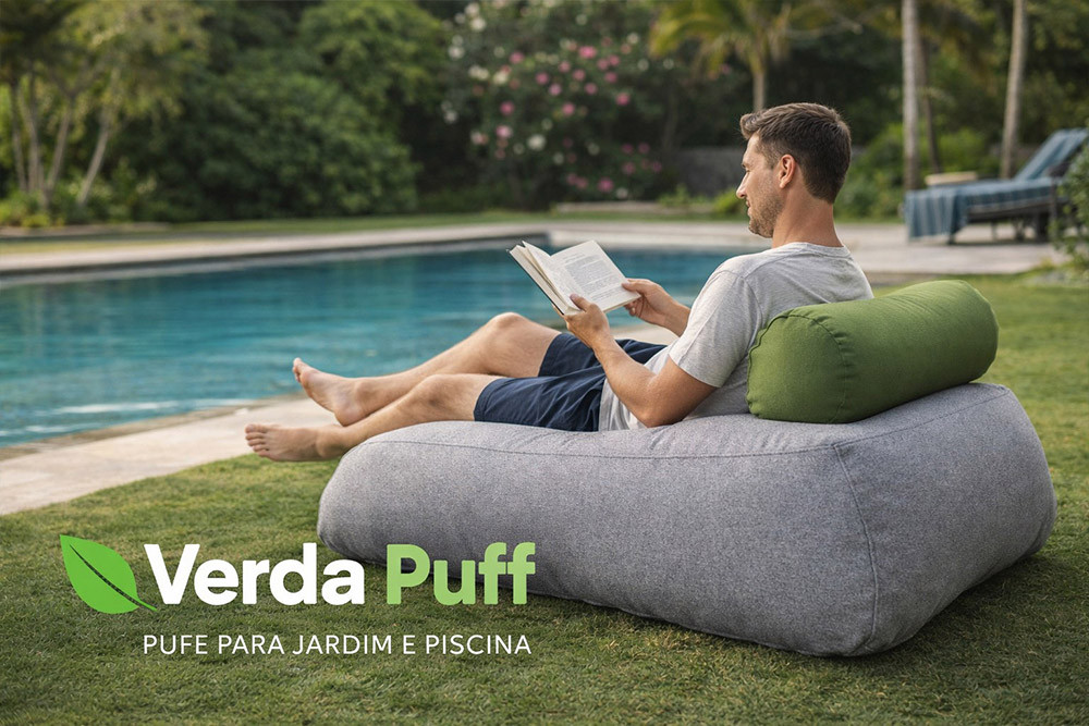 Puff Verda Outdoor para Jardim e Piscina - Conforto Premium