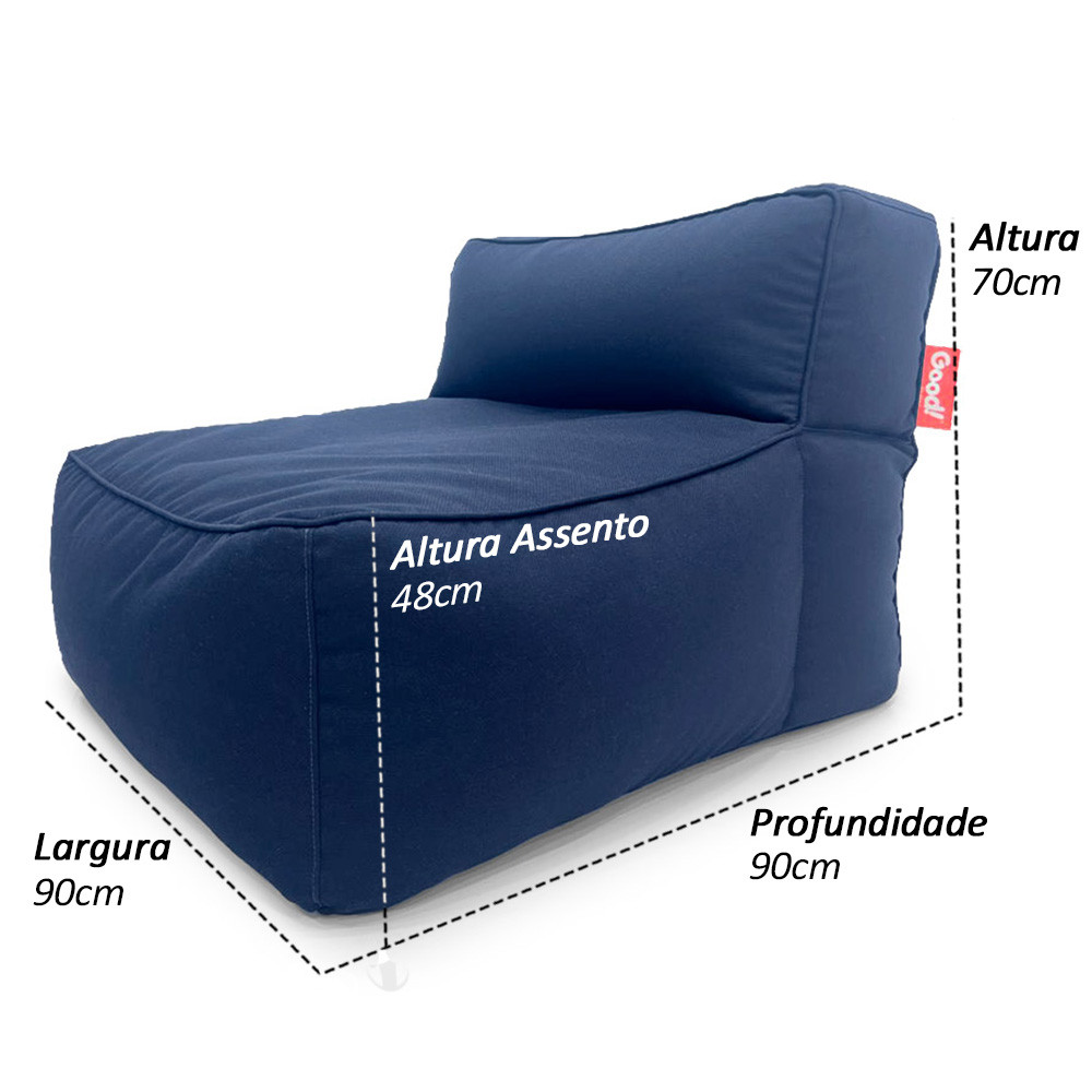 Puff Brisa | Conforto para áreas externas - Cor Azul