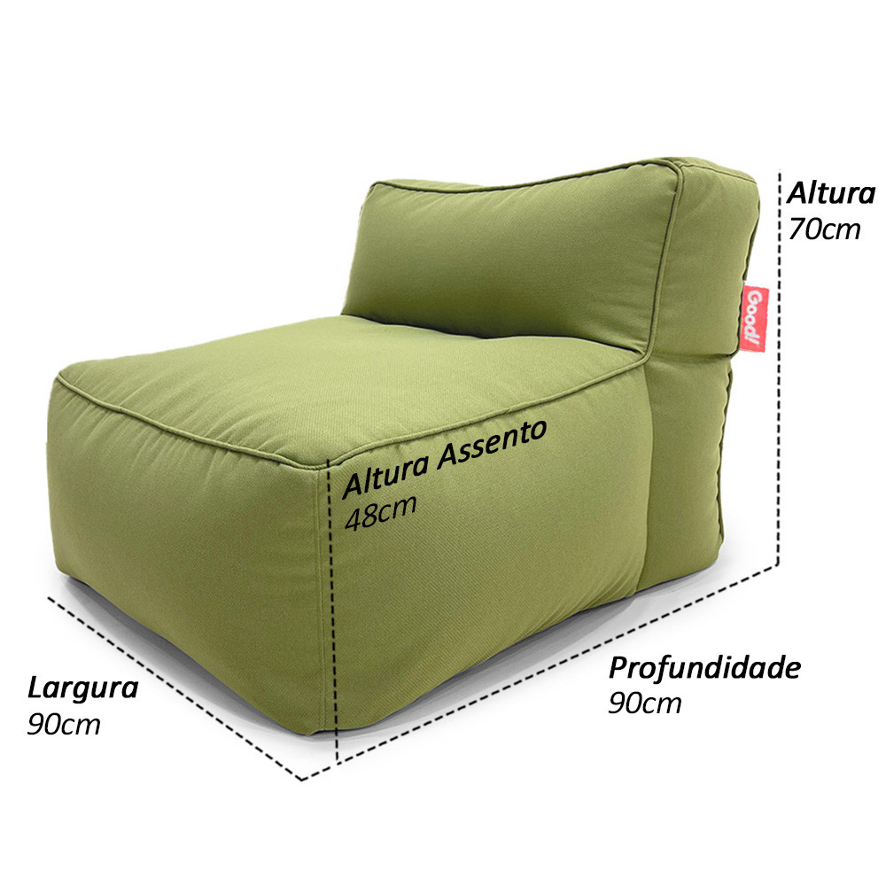 Puff Brisa | Conforto para áreas externas - Cor Verde