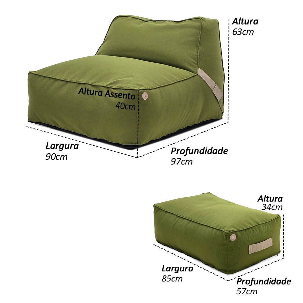 Puff e Apoio Levv Flutuante Outdoor - Conforto Premium Piscina e jardim