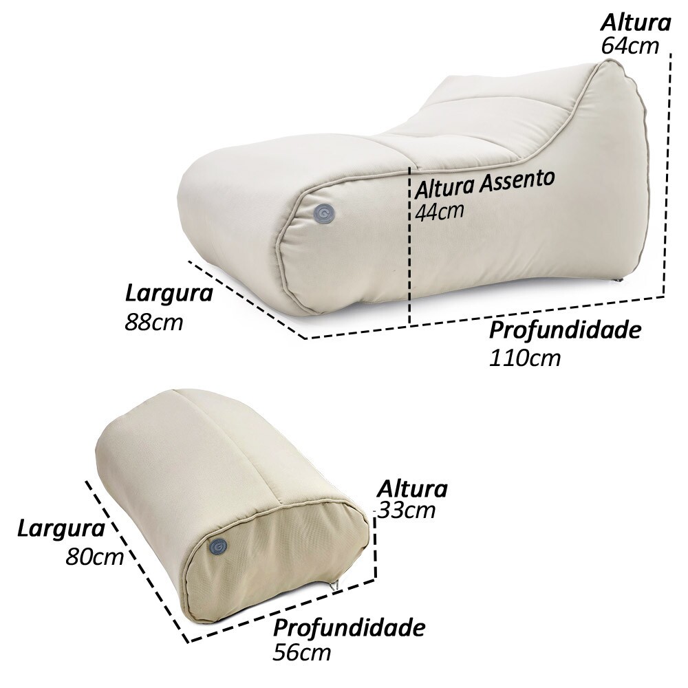 Puff Splash Flutuante para Piscina | Conforto Outdoor c/ Apoio