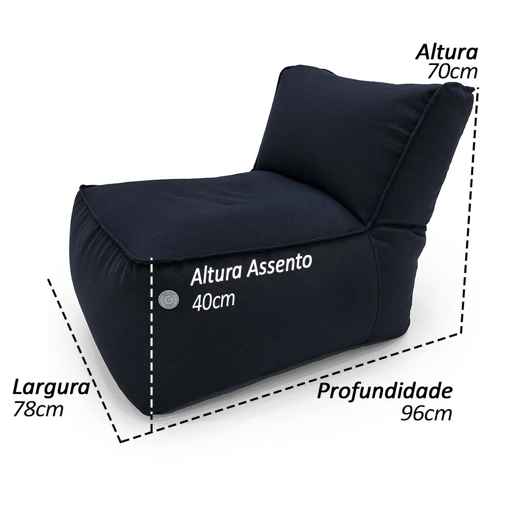 Puff Outdoor Marine Conforto Premium Piscina e jardim
