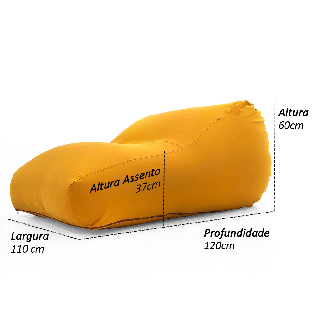 Puff Senso Ergonômico Elegante e luxuosa Enchimento Pérolas 3mm Pufe Macio