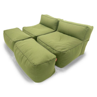 Kit Duplo Puff Brisa com Apoio - Kit para Área Externa - Cor Verde