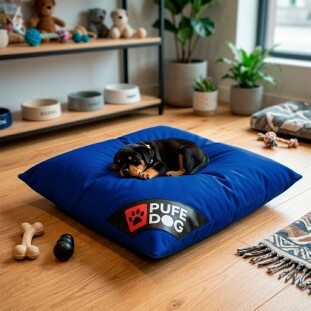 Puff Dog Pilow Cama Pet Enchimento De Pérolas Com Capa Removível