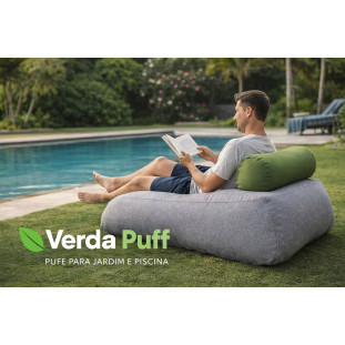Puff Verda Outdoor para Jardim e Piscina - Conforto Premium