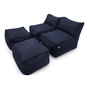 Conjunto 2 Puffes e 2 Apoios Outdoor Marine Conforto Premium Piscina e jardim