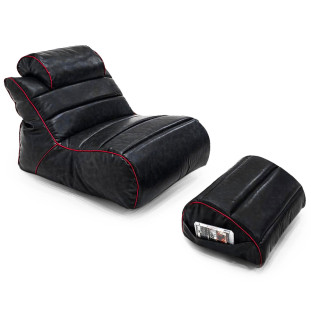 Kit Gamer Arcade Poltrona e Apoio com Enchimento de MicroPerolas e Impermeável