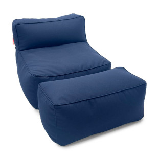 Puff Brisa com Apoio - Kit para Área Externa - Cor Azul