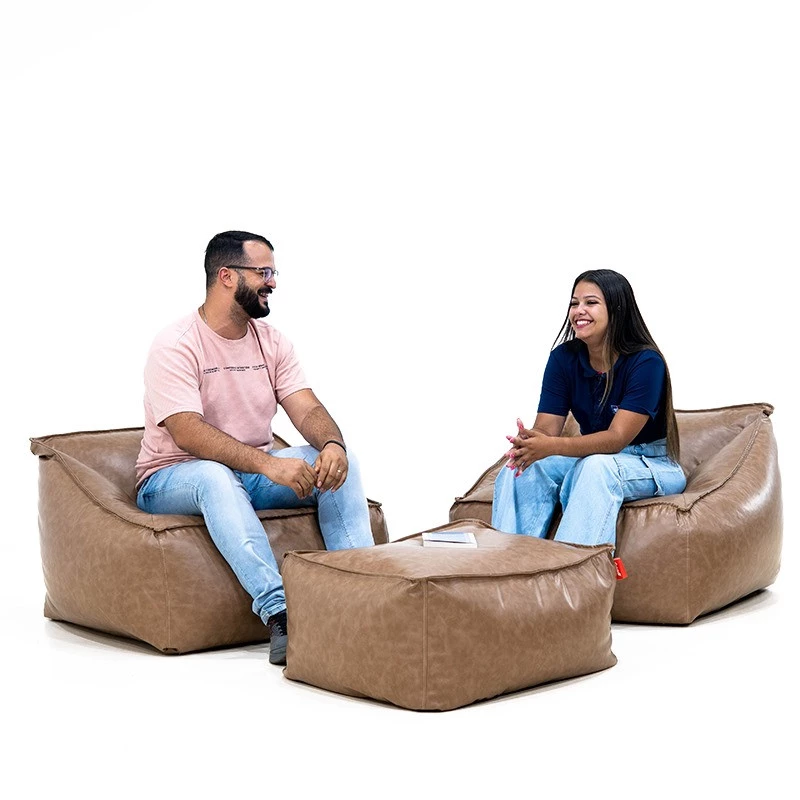 Conjunto Puff Poltrona Diana – 2 Poltronas + 1 Apoio de Pés | Conforto e Estilo