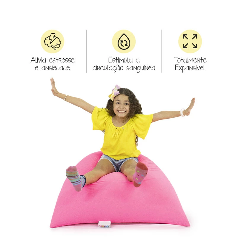Puff Eli - Puff versátil sensorial no formato de uma pirâmide