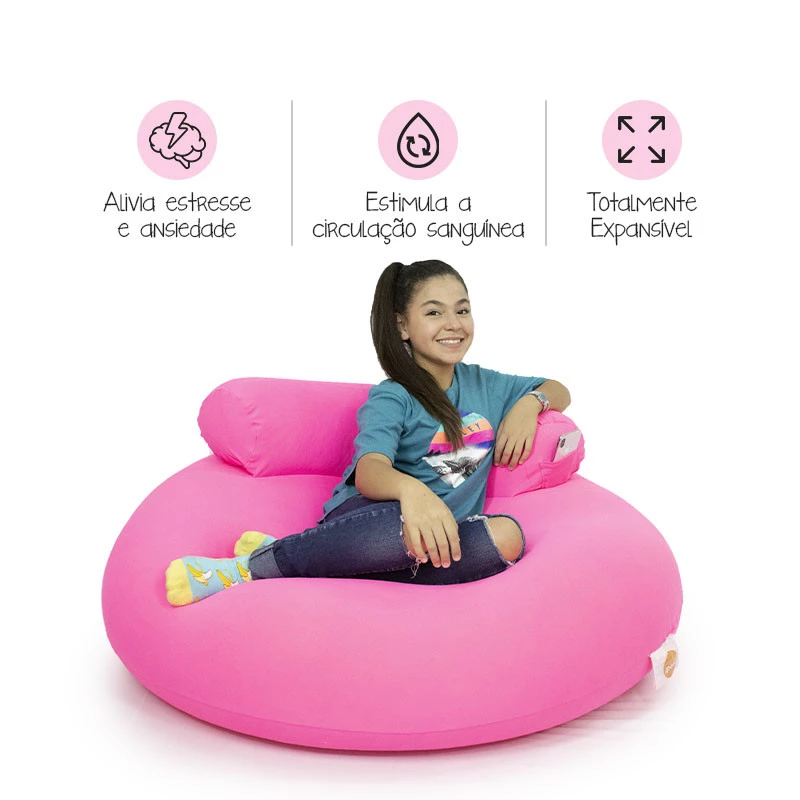 Puff G-Pouf - sensorial confeccionado em tecido elástico/perolas de EPS