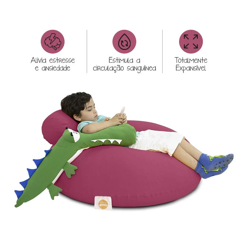 Puff G-Pouf Mini Cor Marsala - divertido, sensorial e versátil