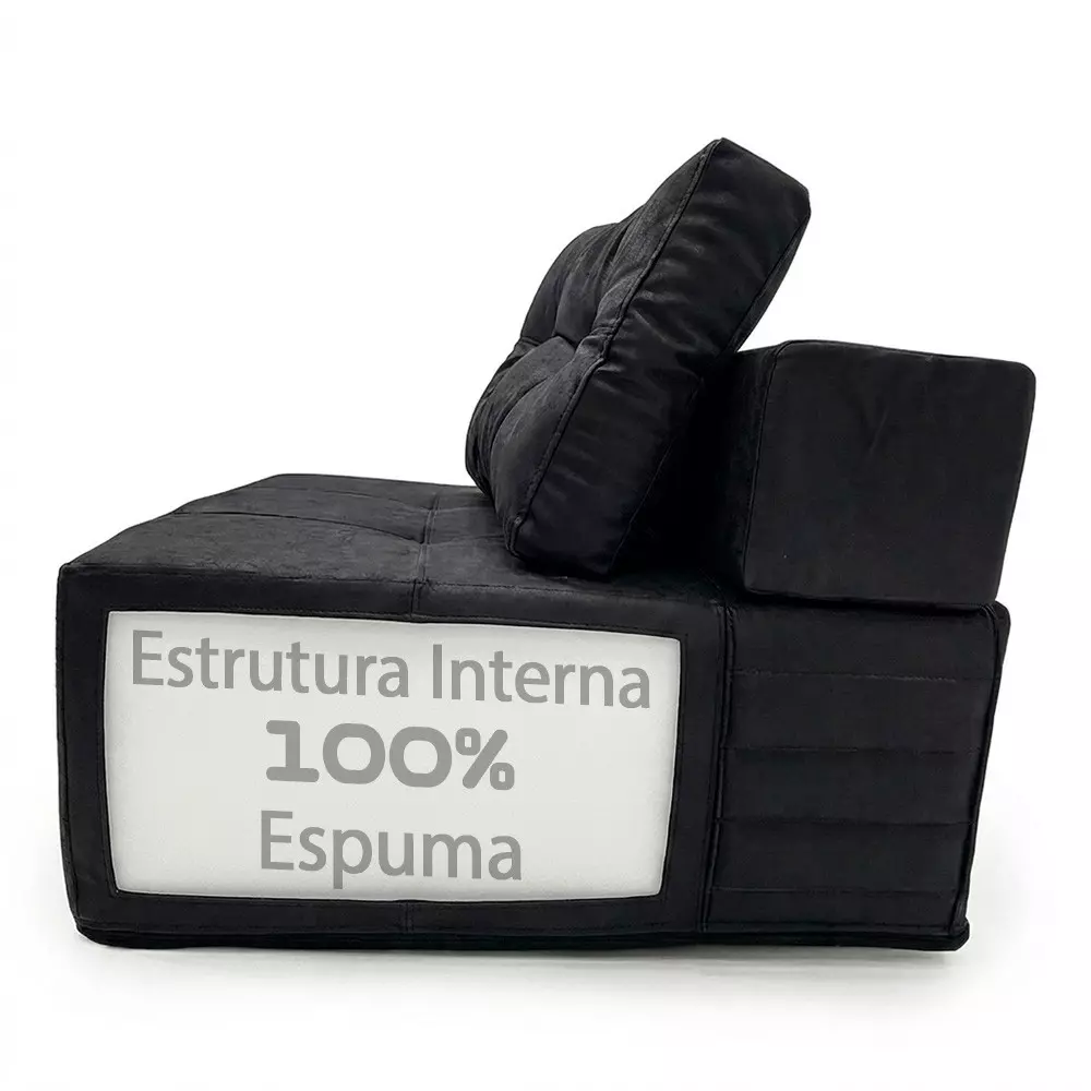 Sofá de Chão Serena Modular Layout configurável tecido Nobuck