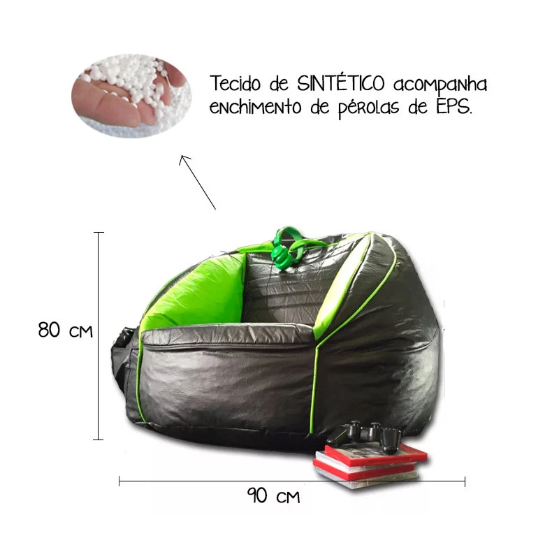 Áudio Puff - Puff Gamer feito em tecido sintetico/perolas de EPS