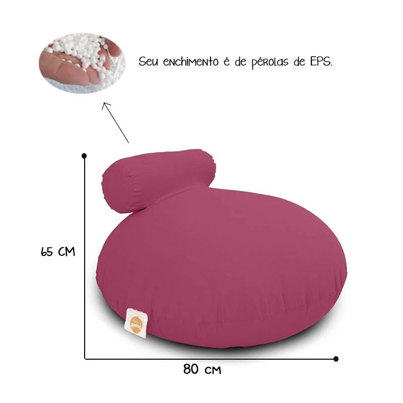 Puff G-Pouf Mini Cor Marsala - divertido, sensorial e versátil