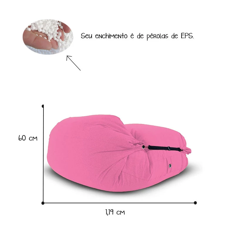 Puff Sarah Cor Pink -  versátil e sensorial