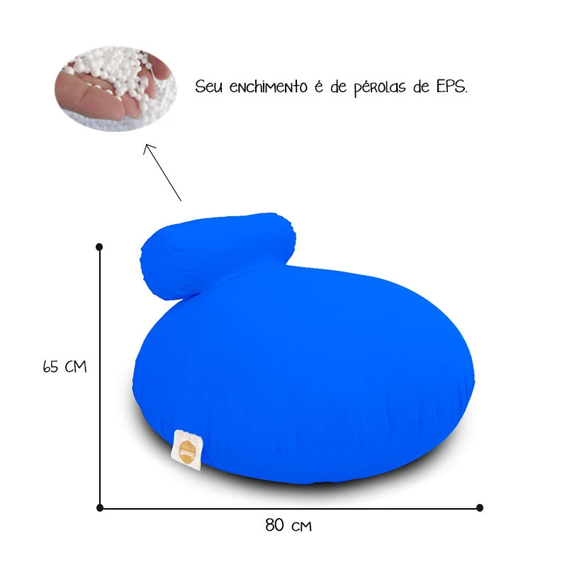 Puff G-Pouf Mini Cor Azul Royal - Sensorial, leve e macio