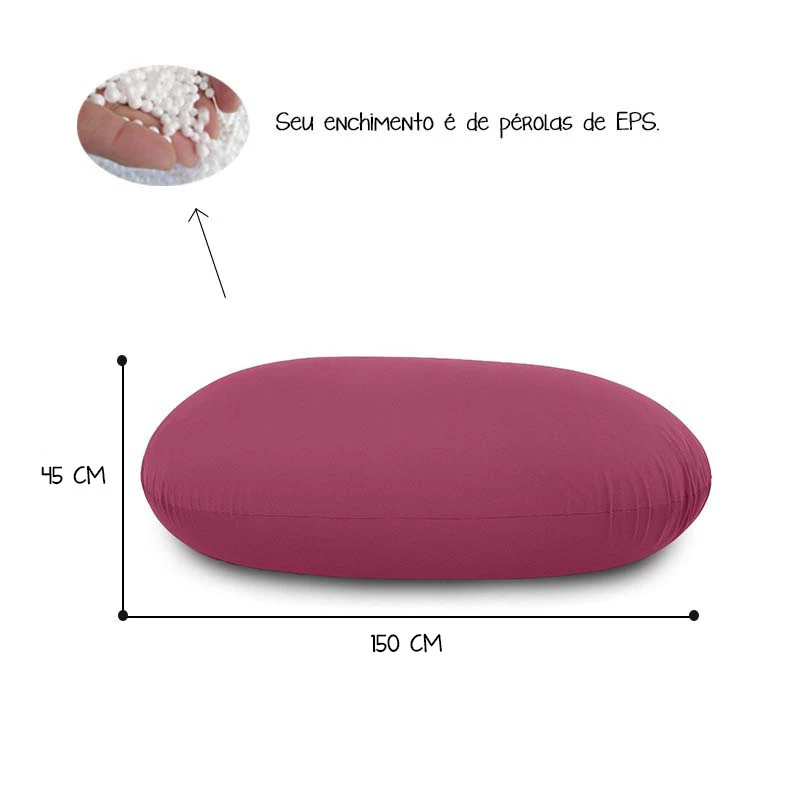 Puff Zion - puff sensorial feito em tecido poliamida com enchimento de perolas de eps