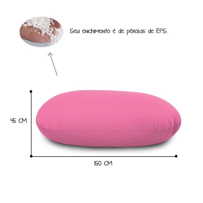 Puff Zion - Enchimento de pérolas de EPS Cor Pink