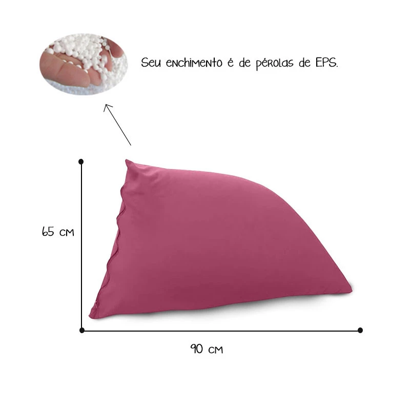 Puff Eli Cor Marsala - Tecido externo poliamida com elastano