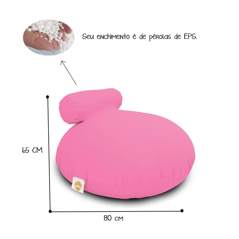 Puff G-Pouf Mini Cor Pink - Tecido interno 100% Poliéster/sensorial