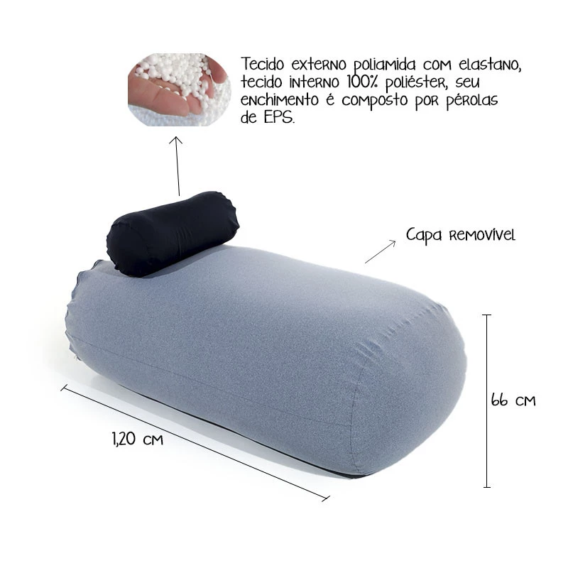 Puff Kevin - puff com apoio de cabeça sensorial e versátil
