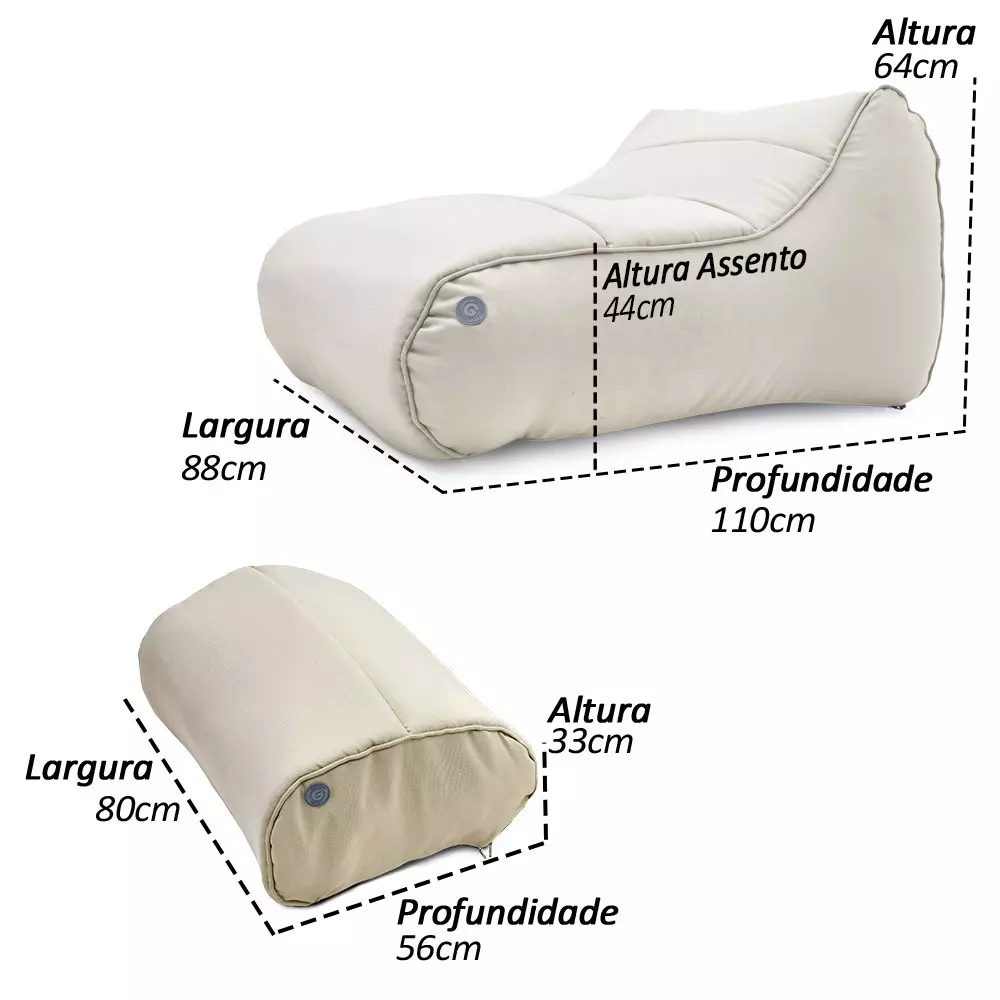 Puff Splash Flutuante para Piscina | Conforto Outdoor c/ Apoio