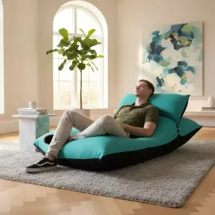 Puff Big Pillow Sensorial e apoio para cabeça - Verde Jade