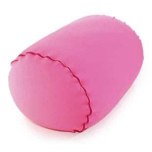 Puff Rollo - Sensorial e versátil com enchimento cor  rosa chiclete