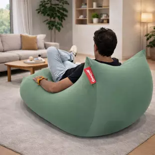 Puff Viva Sensorial Ergonômico Extrema Maciez Enchimento Pérolas 3mm Pufe