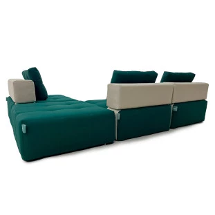 Sofá de Chão Serena: Conforto para Áreas Externas - Cor Verde