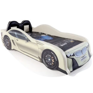 Cama Carro Solteiro Z300 Plus - totalmente estofada com banco esportivo - bege