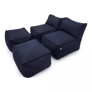 Conjunto 2 Puffes e 2 Apoios Outdoor Marine Conforto Premium Piscina e jardim