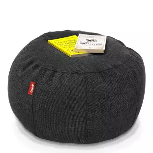 Puff de Apoio Núcleo Elegante e luxuosa Enchimento Pérolas 3mm  Pufe Macio Cinza