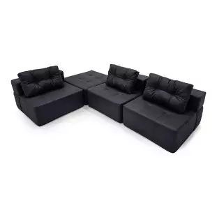 Sofá de Chão Serena Modular Layout configurável tecido Nobuck