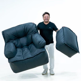 Puff PolTrono Com Apoio de Pés – Conforto e Estilo para Qualquer Ambiente!