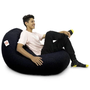 Puff Seth Preto - Puff sensorial moderno e confortável 