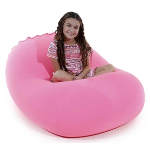 Puff Rollo - Sensorial e versátil com enchimento cor  rosa chiclete
