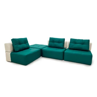 Sofá de Chão Serena: Conforto para Áreas Externas - Cor Verde